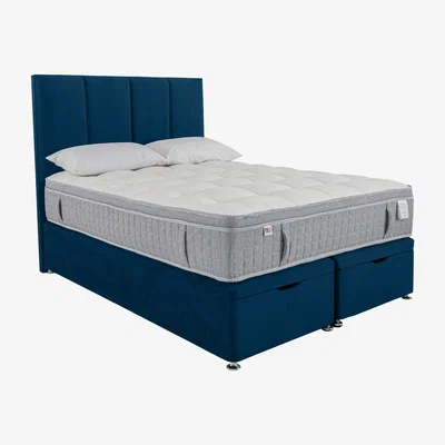 Furniture Village Millbrook - PureTech 3000 Pillow Top End Ottoman Divan Set - Double - Blue