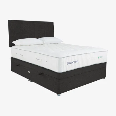 Furniture Village Sleepeezee - Natural Touch 3000 Side Ottoman Divan Set - Small Double - Grey