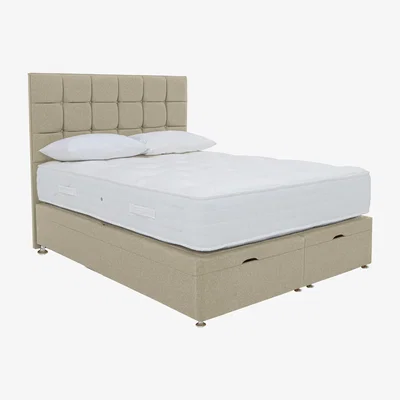 Furniture Village Sleep Story - Firm Sleep 1500 End Ottoman Divan Set - Small Double - Beige