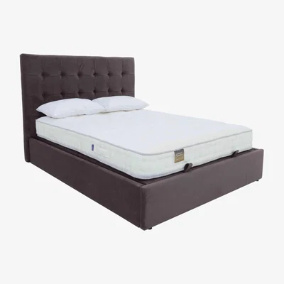 Furniture Village Lopez Ottoman Bed Frame - Double - Krystal Charcoal