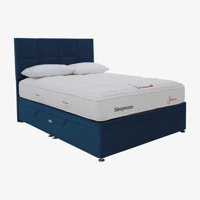 Furniture Village Sleepeezee - Jessica Side Ottoman Divan Set - Double - Blue