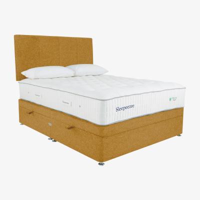 Furniture Village Sleepeezee - Natural Touch 3000 Side Ottoman Divan Set - Small Double - Yellow