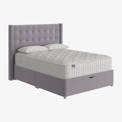 Furniture Village Silentnight - Eco Gel Half Ottoman Divan Set - Double - Grey