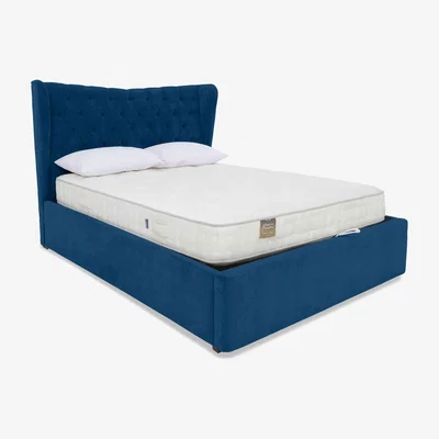 Furniture Village Bauer Ottoman Bed Frame - Double - Plush Pacific
