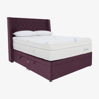Furniture Village Sleepeezee - Geltouch Advanced 10000 Side-Lift Ottoman Divan Set - Double - Purple