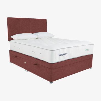 Furniture Village Sleepeezee - Natural Touch 3000 Side Ottoman Divan Set - Small Double - Red