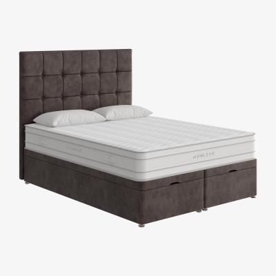 Furniture Village True Gel 10000 End Ottoman Divan Set - Double - Grey