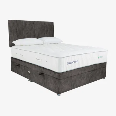 Furniture Village Sleepeezee - Natural Touch 3000 Side Ottoman Divan Set - Small Double - Brown