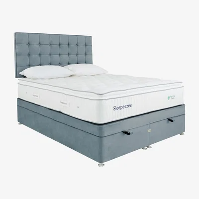 Furniture Village Sleepeezee - Natural Touch 2000 Pillowtop End Ottoman Divan Set - Small Double - Blue