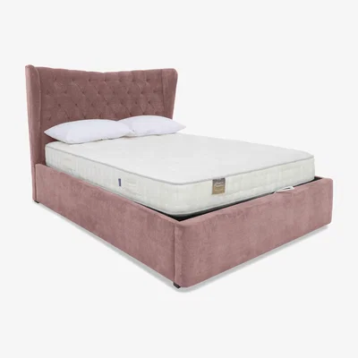 Furniture Village Bauer Ottoman Bed Frame - Double - Aston Blush