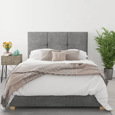 Furniture123 Farringdon Double Ottoman Bed in Charcoal Fabric