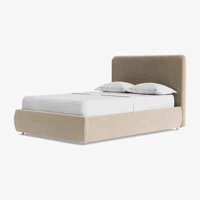 Habitat Swoon Brockham Velvet Double Ottoman Bedframe - Taupe