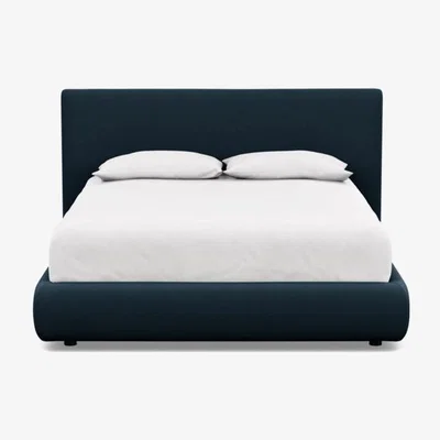Heal's Heal's Alba Storage Bed Double Siena Cotton Deep Sea - Heal's UK Bedroom Furniture