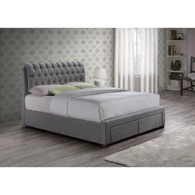 Oak&More Cincinnati 2 Drawer Grey Double Bed