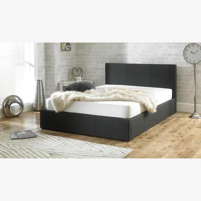 Oak&More Sterling Charcoal Fabric Ottoman Small Double Bed