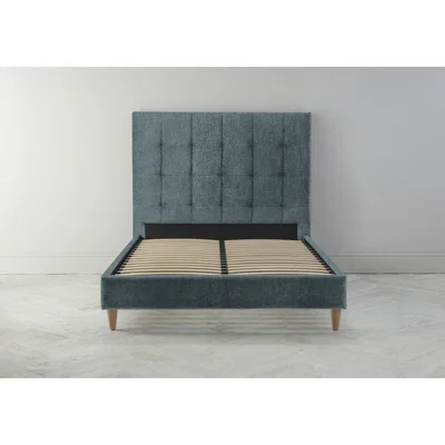 Perch and Parrow Hopper 4'6 Double Ottoman Bed Frame in Turtle Green"