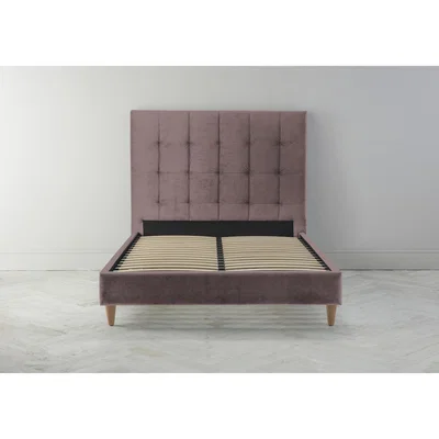 Perch and Parrow Hopper 4'6 Double Ottoman Bed Frame in Rose Petal"