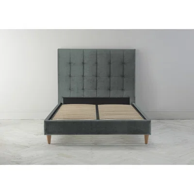 Perch and Parrow Hopper 4'6 Double Ottoman Bed Frame in Peppermint"
