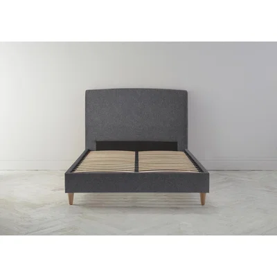 Perch and Parrow Ted 4'6 Double Ottoman Bed Frame in Crow Black"