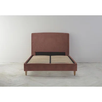 Perch and Parrow Ted 4'6 Double Ottoman Bed Frame in Cinnamon Latte"