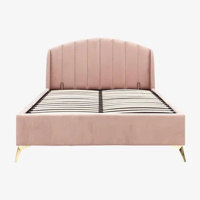 The Range Pettine End Lift Ottoman Bed - Blush Pink / Double