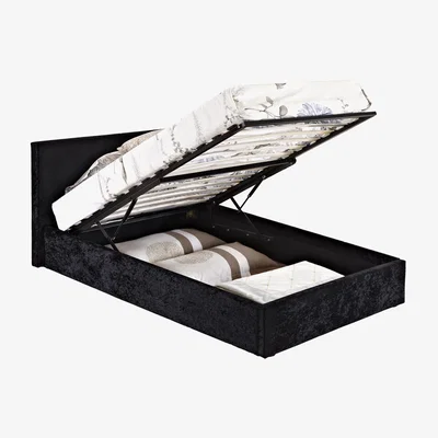 The Range Birlea Berlin Ottoman Bed - Black / Double