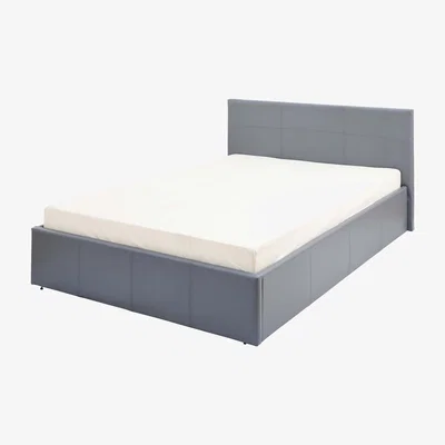 The Range End Lift Ottoman Bed   - Grey PU / Double