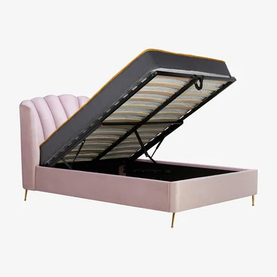 The Range Lottie Double Ottoman Bed - Pink