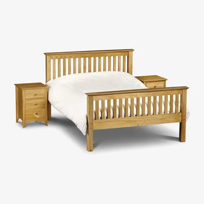 The Range Barcelona Double Bed Pine High Foot End - Pine / Double