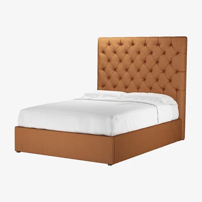 Sofa.com Rosalie 150cm Double Ottoman Bed in Saffron Heathland Weave - sofa.com