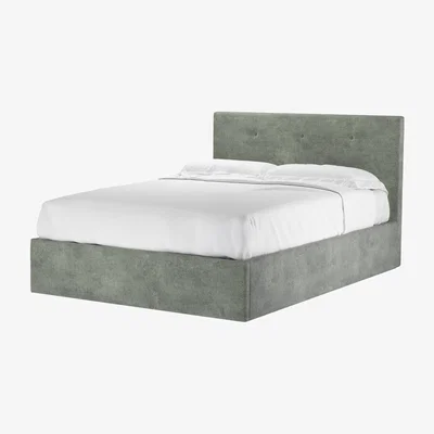 Sofa.com Avery 100cm Double Ottoman Bed in Moonstone Speckled Chenille