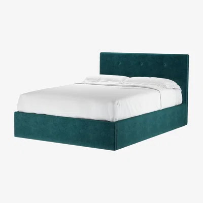 Sofa.com Avery 100cm Double Ottoman Bed in Jade Smart Velvet