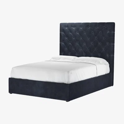 Sofa.com Rosalie 150cm Double Ottoman Bed in Mercury Cashmere Velvet - sofa.com