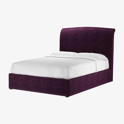 Sofa.com Thea Double Ottoman Bed in Plum Smart Velvet - sofa.com