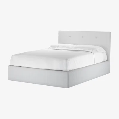 Sofa.com Avery 100cm Double Ottoman Bed in Pumice House Herringbone Weave