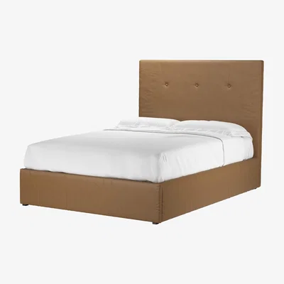Sofa.com Avery 130cm Double Ottoman Bed in Spiced Honey Soft Leather - sofa.com