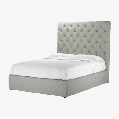 Sofa.com Rosalie 150cm Double Ottoman Bed in Sea Glass Baylee Viscose Linen - sofa.com