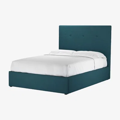 Sofa.com Perfectly Pristine Avery 130cm Double Ottoman Bed in Evergreen Brushed Linen Cotton - sofa.com