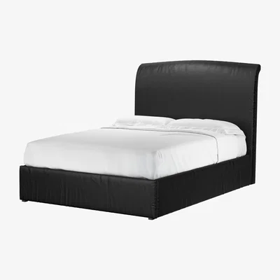 Sofa.com Thea Double Ottoman Bed in Smoke Soft Leather - sofa.com