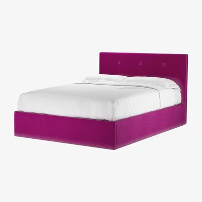 Sofa.com Avery 100cm Double Ottoman Bed in Peony Cotton Matt Velvet