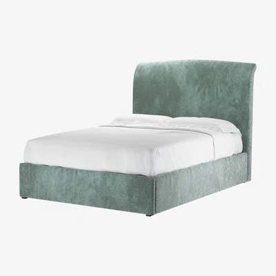 Sofa.com Thea Double Ottoman Bed in Peppermint Bubble Velvet - sofa.com
