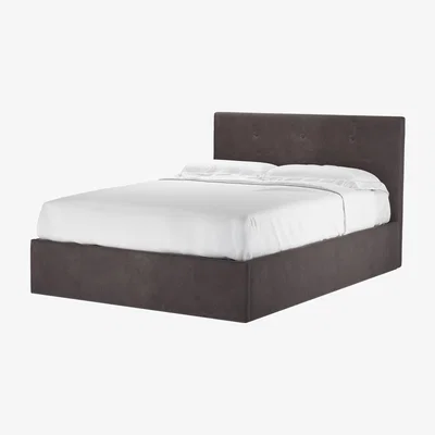 Sofa.com Avery 100cm Double Ottoman Bed in Shale Aquaclean Clever Velvet