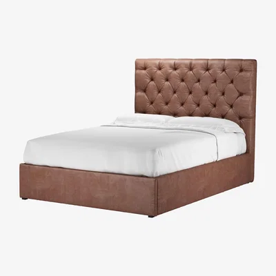 Sofa.com Rosalie 130cm Double Ottoman Bed in Satchel Vintage Leather - sofa.com