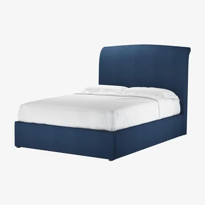 Sofa.com Thea Double Ottoman Bed in Washed Indigo Easy Cotton - sofa.com