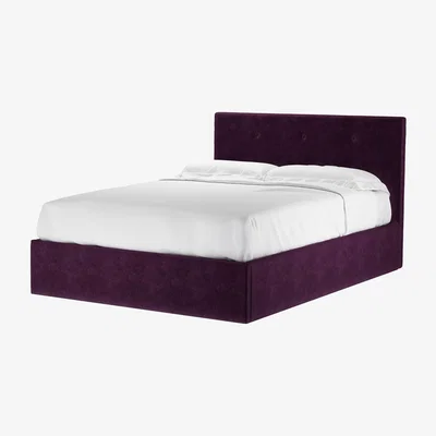 Sofa.com Avery 100cm Double Ottoman Bed in Plum Smart Velvet