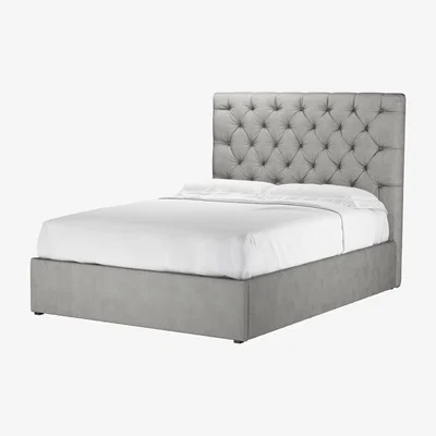 Sofa.com Rosalie 130cm Double Ottoman Bed in Mushroom Heathland Weave - sofa.com