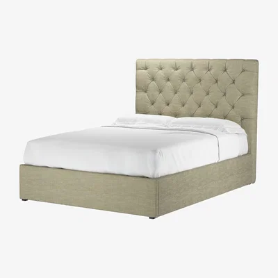 Sofa.com Rosalie 130cm Double Ottoman Bed in Palm Silky Jacquard Weave - sofa.com