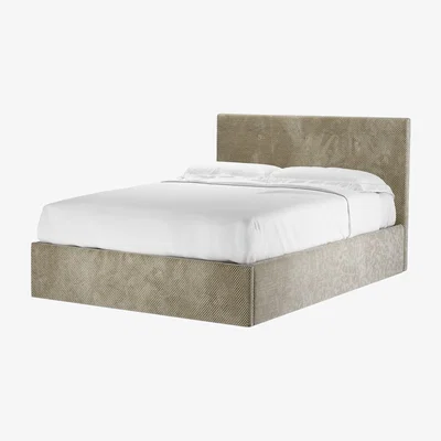 Sofa.com Avery 100cm Double Ottoman Bed in Cappuccino Bubble Velvet