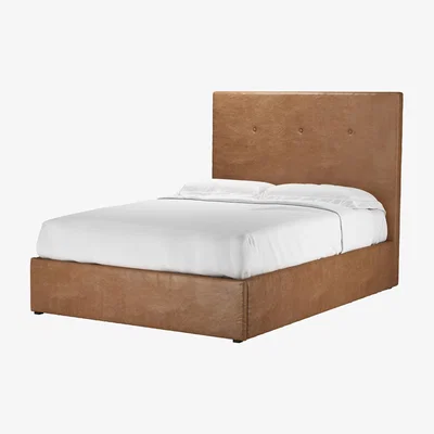 Sofa.com Avery 130cm Double Ottoman Bed in Tan Vintage Leather - sofa.com