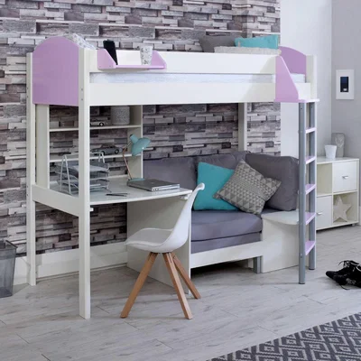 Barker and Stonehouse Noah Single Highsleeper, Purple | Barker & Stonehouse